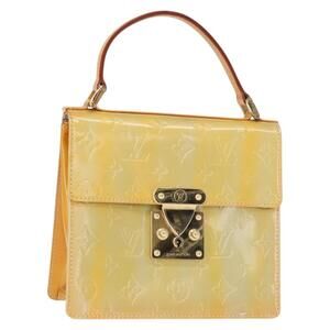 LOUIS VUITTON Monogram Vernis Spring street Hand Bag Gris M91029 LV Auth 151239